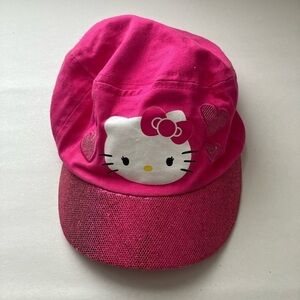 Hello Kitty Youth Pink Hat with‎ Sequin Bill Cadet Style Clean